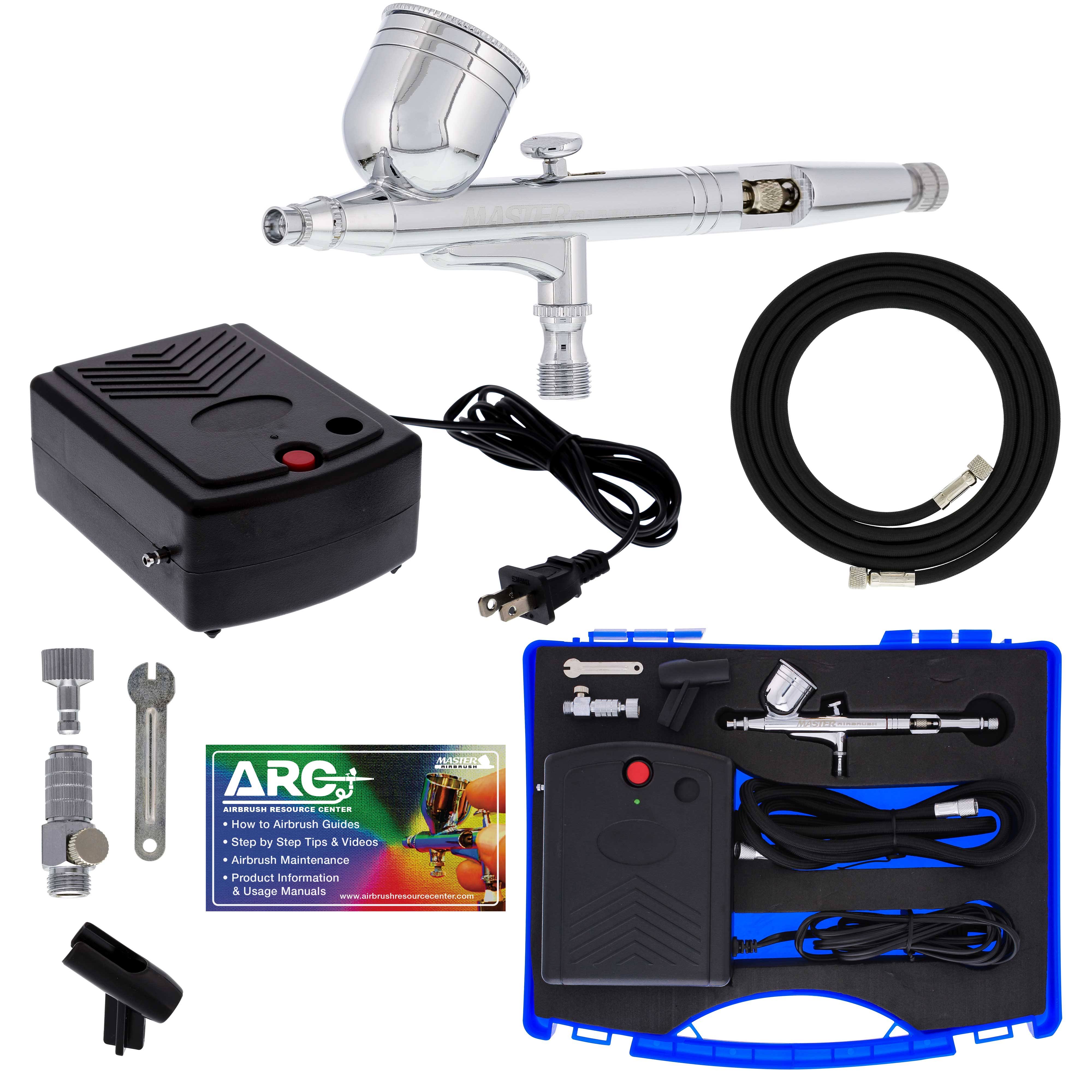 Airbrush Kit Master Compressor Mini Portable, Air Hose & Case