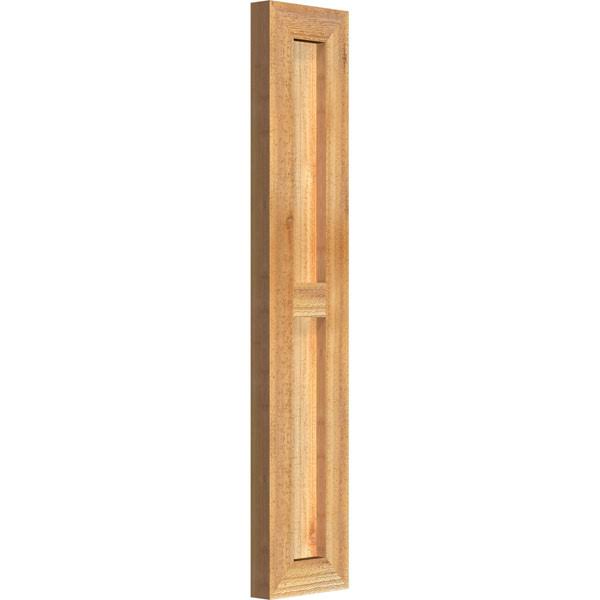 6 3/4x22W x 34x22H TimberCraft Two 3 3/8x22 Boards Framed Board-n-Batten Shutters, Rough Sawn Western Red Cedar (Per Pair)