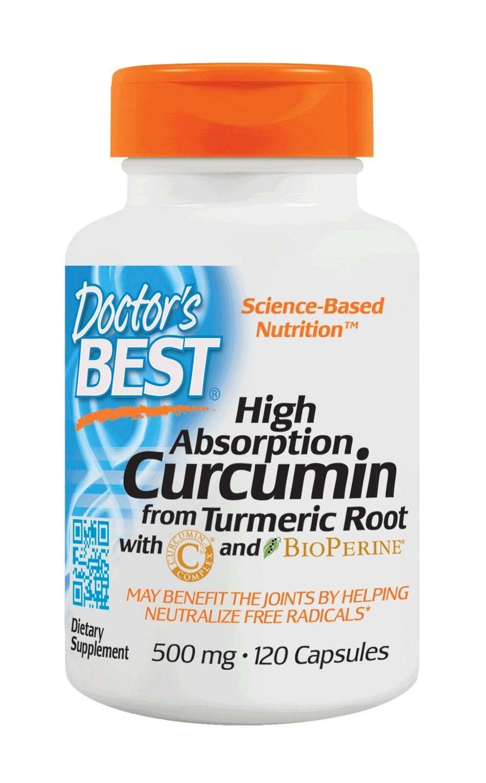 Doctor's Best Curcumin from Turmeric Root, Non-GMO, Gluten Free, 120 Caps