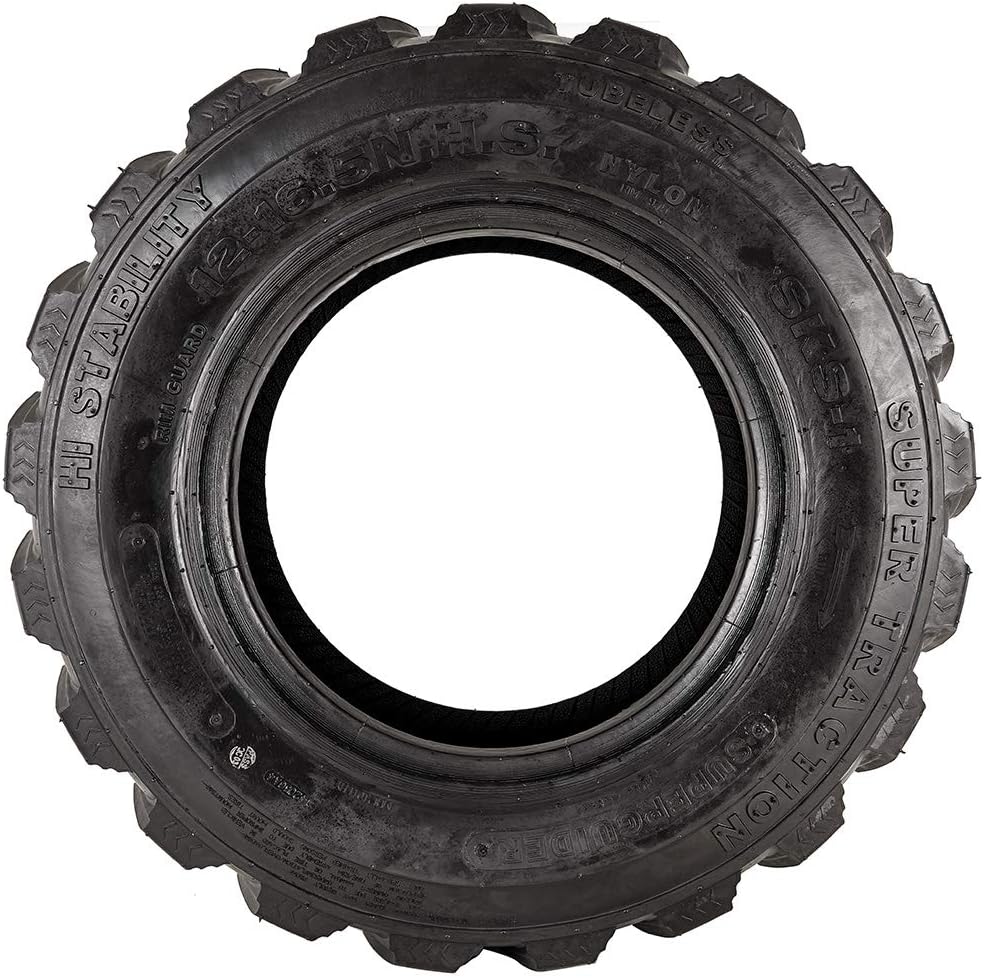 SUPERGUIDER Heavy Duty 12-16.5 Skid Steer Tires 12PR Industrial Bias Tire 12x16.5