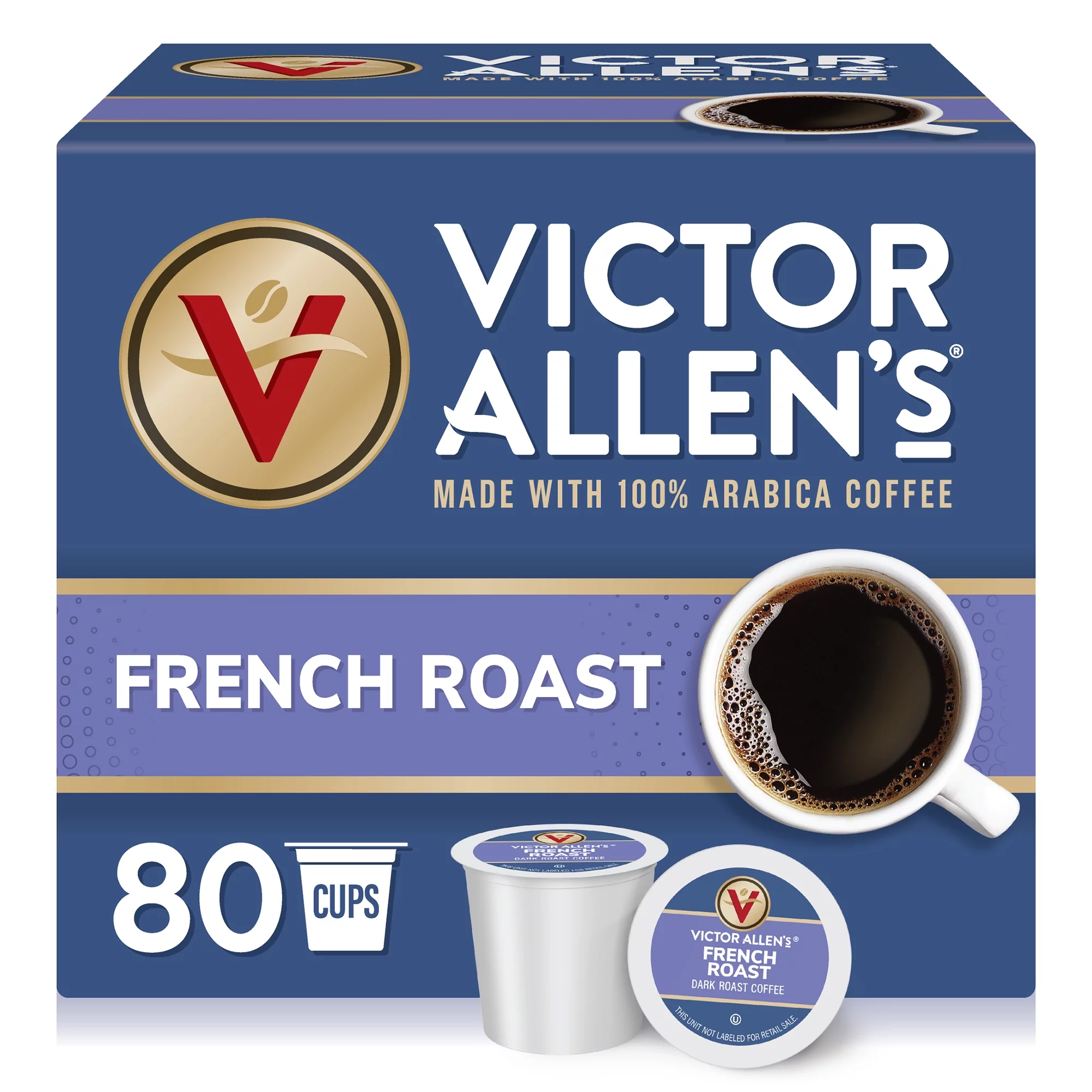 French Roast, Dark Roast, Single Serve Coffee Pods for Keurig K-Cup Brewers
