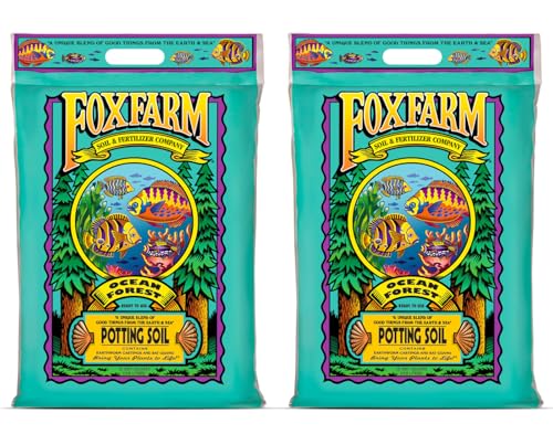 FoxFarm Ocean Forest Potting Soil, 12qt – Light, Aerated Texture, Designed for All Container Plants – pH Adjusted for Optimal Nutrient Uptake, Effectively Retains Moisture (12 Quart (1 Pack))