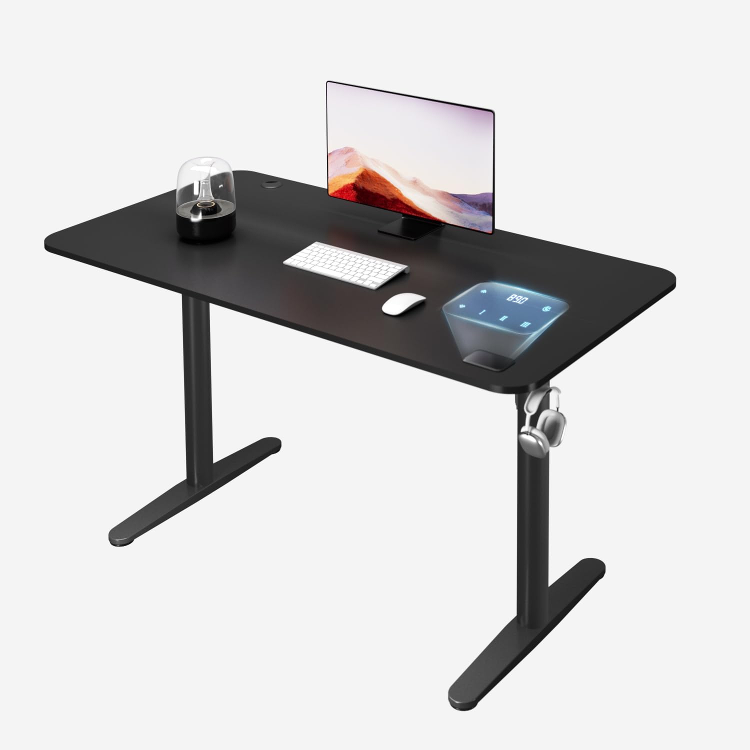 Adjustable Standing Desk Home Office Workstation (Black, 55 * 28 inch)