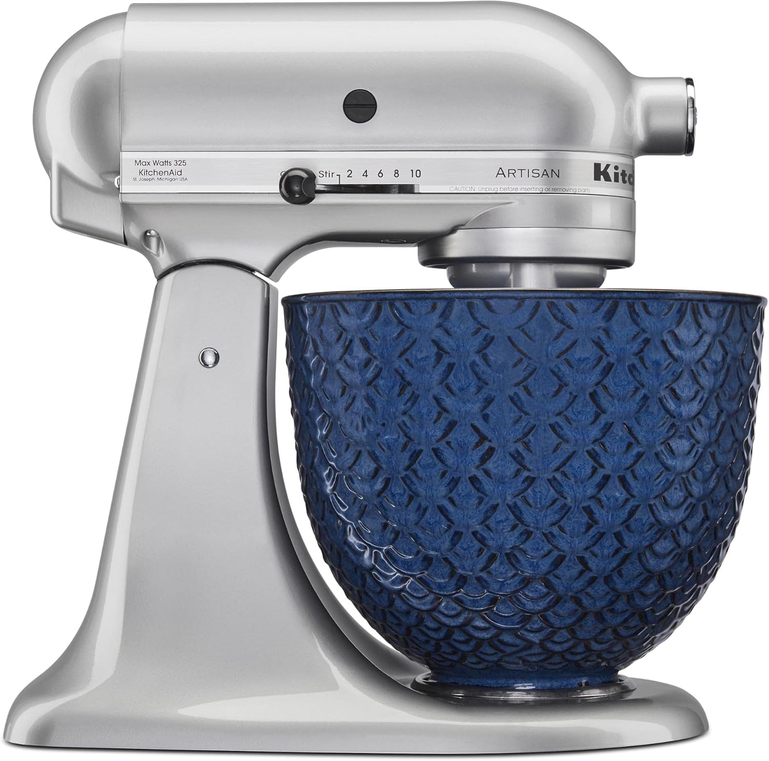 KitchenAid 5 Quart Tilt-Head Ceramic Bowl, 5-Quart, Blue Mermaid Lace