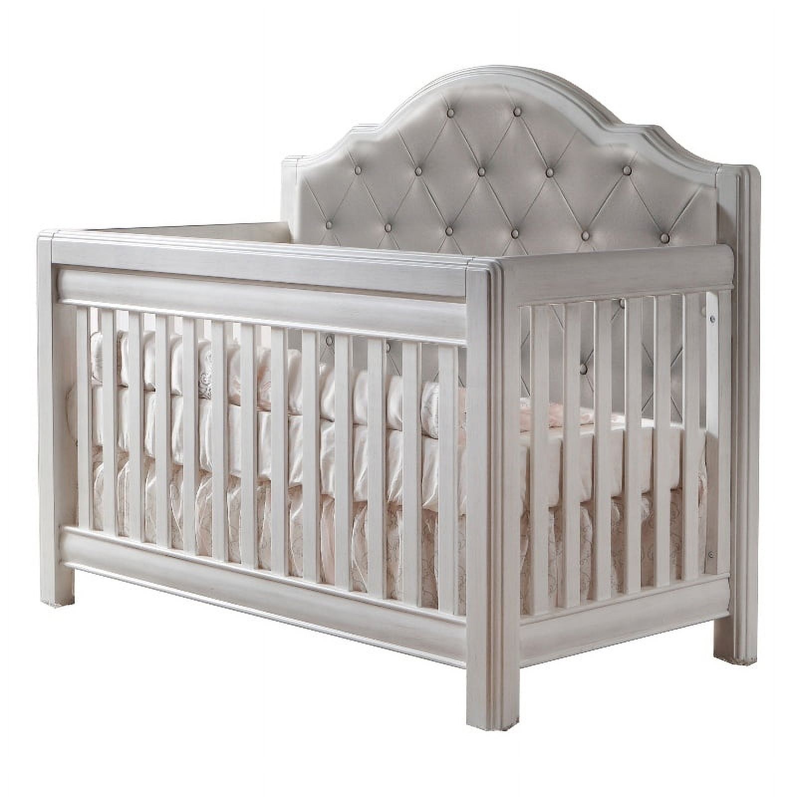 Home Square 3-Piece Set with Panel Crib and Double Dresser and 5-Drawer Dresser