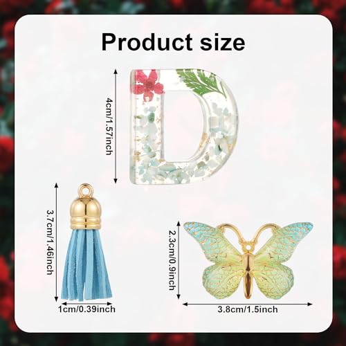 Bottle Chain for Stanley Cups, Cute Letter Charm for Stanley Cup with Butterfly and Tassel Accessories Tumbler Accessories Compatible with Stanley Cup 40oz