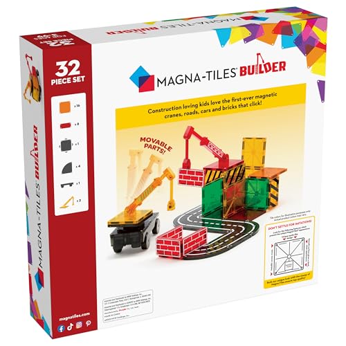 MAGNA-TILES Builder 32-Piece Magnetic Construction Set, The ORIGINAL Magnetic Building Brand
