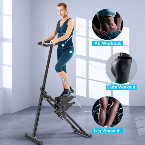 Stair Stepper for Home,Stair Climber Foldable,Large Pedal Vertical Climber Machine for Full-Body Workout,Steppers for Exercise at Home with 300LBS Loading Capacity