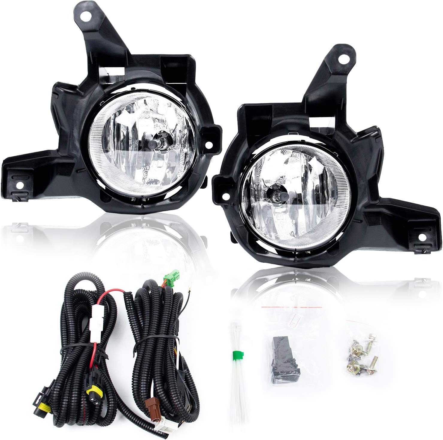 RP Remarkable Power, Fit for 2013 2014 2015 RAV4 Clear Fog Lights KIT Assembly FL7001 Pack of 2