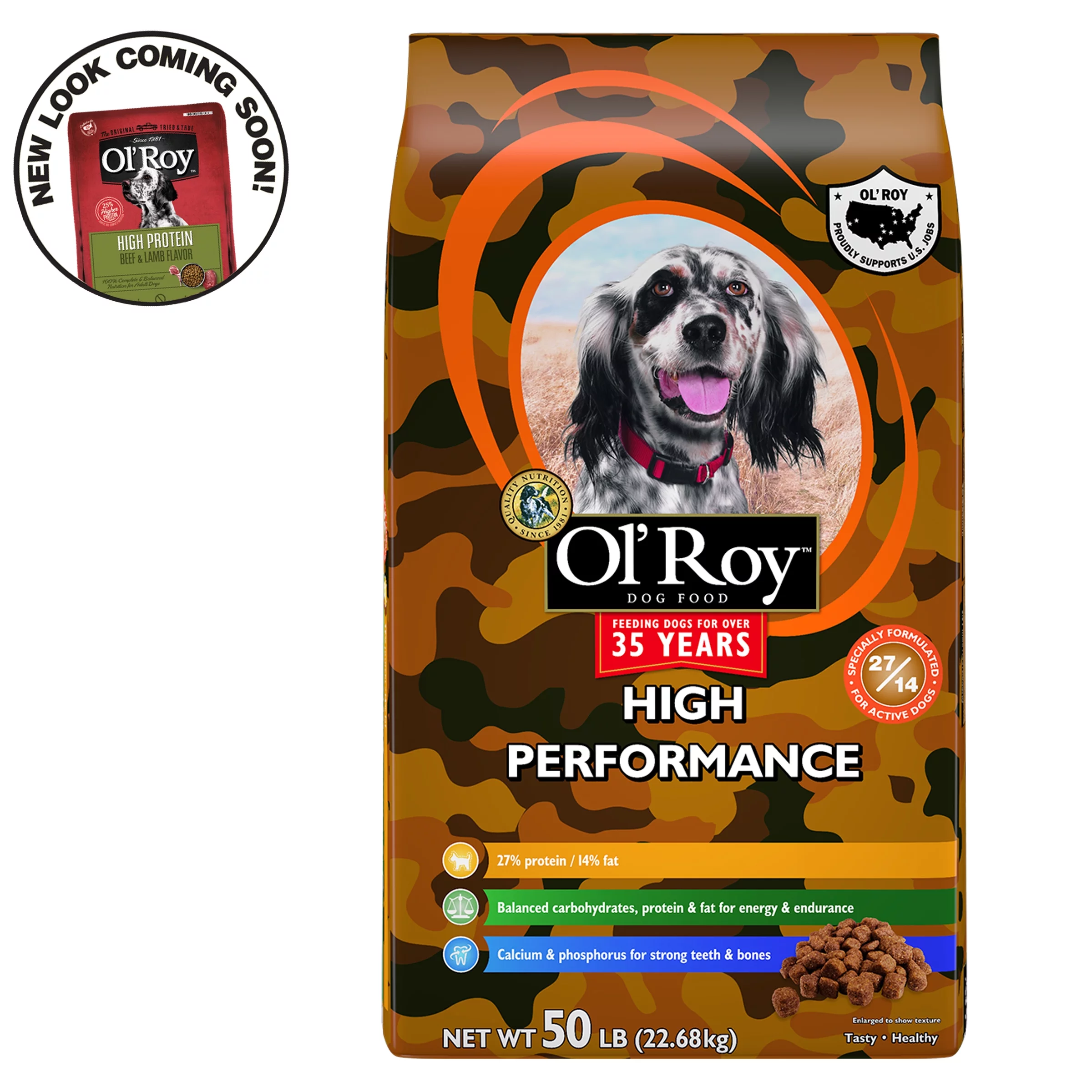 Ol' Roy High Performance Dry Dog Food, 50 lb - Curated Treasures Market