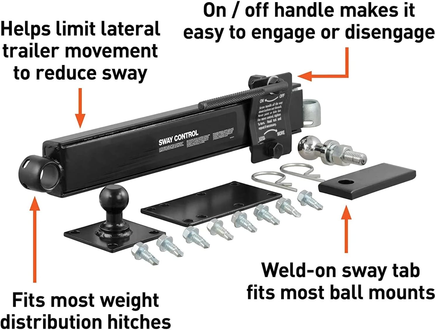 Shocker HD Max Black Air Hitch & Sway Control Towing Kit, Fits 3