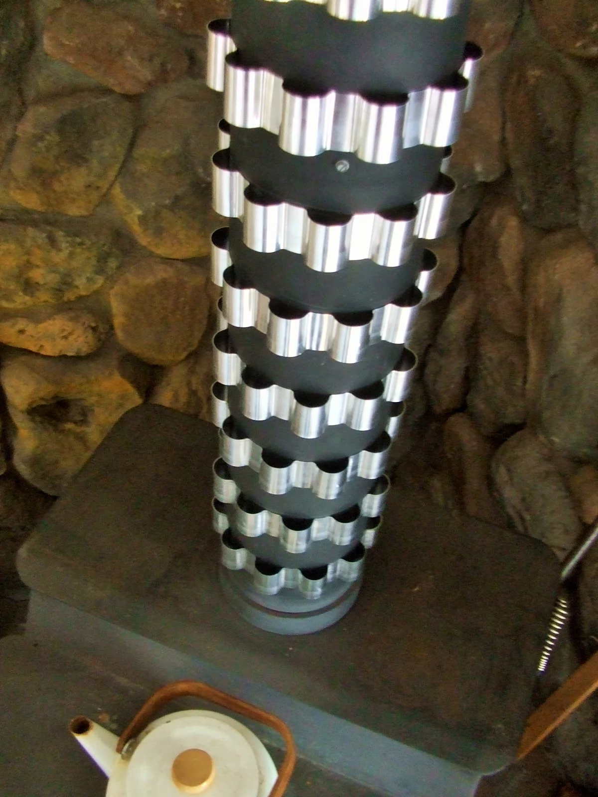 Stovepipe Heat Exchangers (Set of 6 Snap-On Bands ) / 3 in dia Stove Pipe Radiator / Reclaim Bands