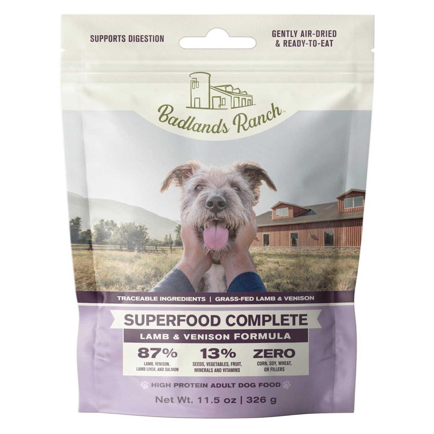 Badlands Ranch Superfood Complete Air Dried Lamb & Venison Dog Food - Pet Supplies online store