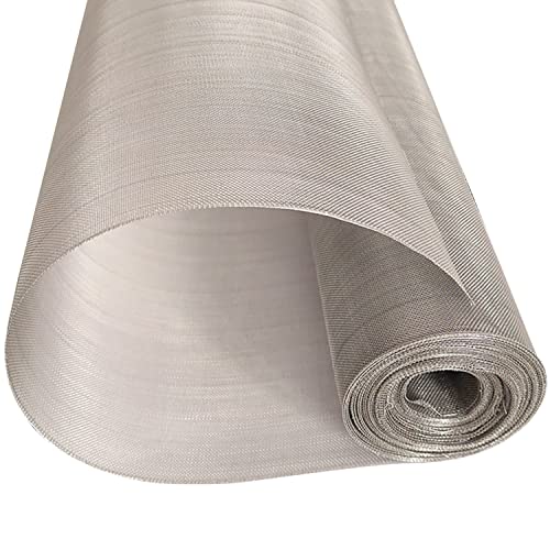 IBOWZ Stainless Steel Woven Wire Mesh 30 Mesh Woven Wire Mesh, 304 Stainless Steel Air Vent Mesh, Hard and Heat Resisting Screen Mesh for Windows, Door, Filter