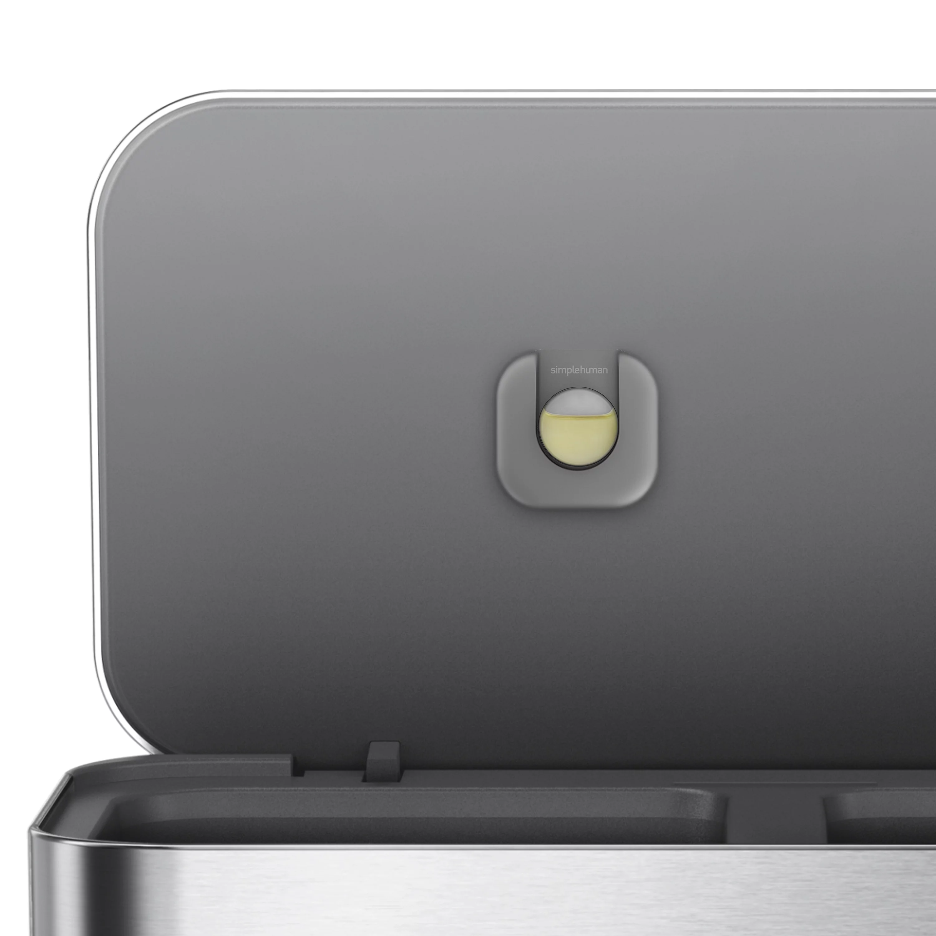 simplehuman 58 Liter / 15.3 gal Stainless Steel Dual Compartment Recycler Kitchen Step Trash Can, Brushed Stainless Steel