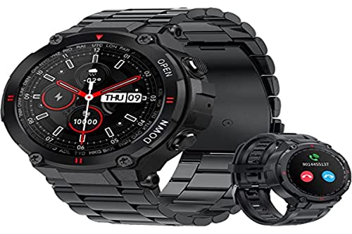 GUCABE Military Smart Watch for Men Outdoor Tactical Smartwatch, ip67 Waterproof Rugged Bluetooth Dail Calls Speaker 1.3