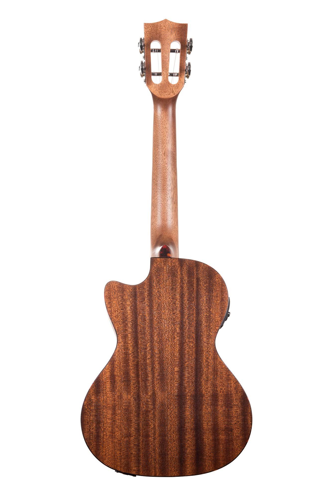 Kala KA-SMHTE-C Solid Mahogany Cutaway Electric Tenor Ukulele