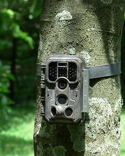 Trail Camera S5, Super-Low-Light Sensitivity Sensor, 48MP 1296p, Game Camera with No Glow 100ft Night Vision, 0.1s Trigger Speed Motion Activated, Waterproof