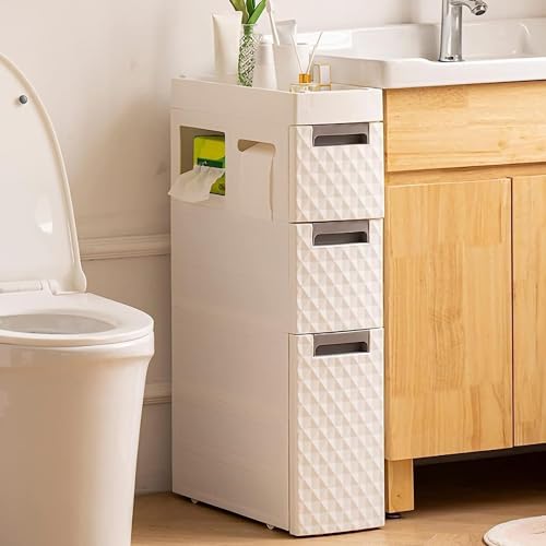 Small Bathroom Storage Cabinet - Narrow Slim Organizer Side Corner Unit, Furniture Narrow Storage Drawer Cart Unit for Bedroom Hallway Closet Office Organization (Size : 2 Drawers)