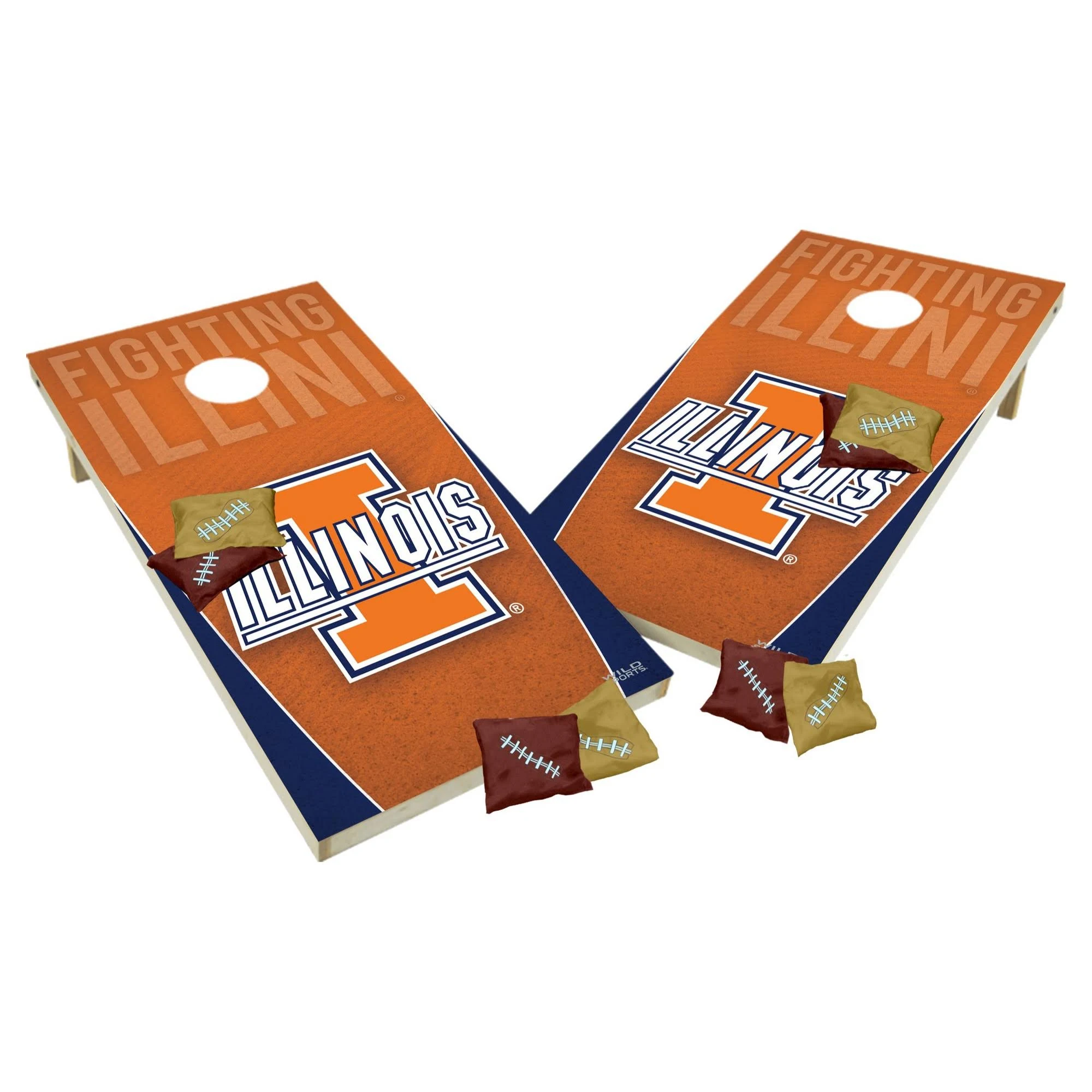 Tailgate Toss XL Illinois Fighting Illini Cornhole Shields Set