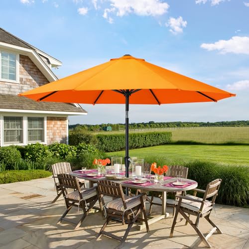 MASTERCANOPY Patio Umbrella for Outdoor Market Table -8 Ribs (9FT, Light Gray)