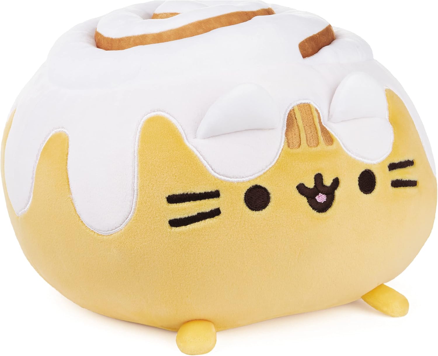 GUND Pusheen Catfé Cinnamon Roll Pusheen Plush Squisheen Cat Stuffed Animal, 12”
