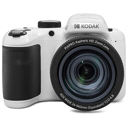 KODAK PIXPRO AZ405-BK 20MP Digital Camera 40X Optical Zoom 24mm Wide Angle Lens Optical Image Stabilization 1080P Full HD Video 3
