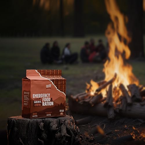 Emergency Food Supply 7-days Chocolate Biscuit Bars MRE Meals Military 2024 Survival Kit - 20 Years Shelf Life Camping Hiking Supplies