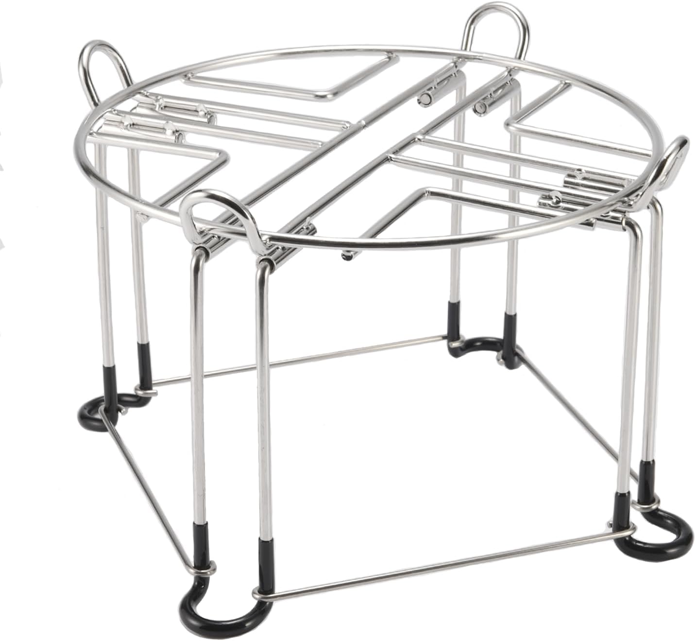 Stainless Steel Stand for Berkey Big, Royal and Travel System, 9'' Diameter 6'' Tall Countertop Stand with Hooks, Fit Most Medium Gravity Water Filter System
