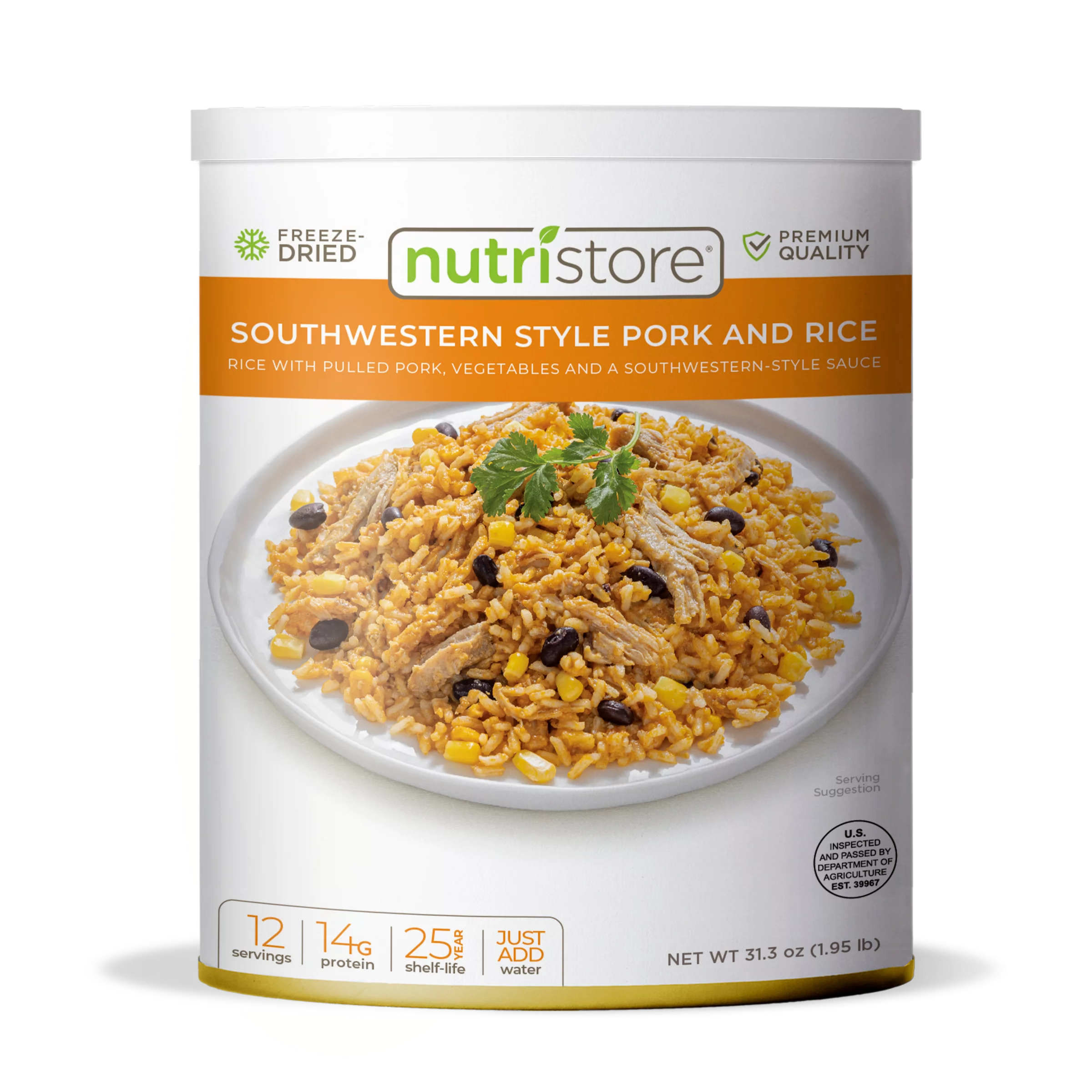 Nutristore Southwest Style Pork and Rice No. 10 Can