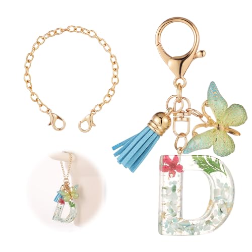 Bottle Chain for Stanley Cups, Cute Letter Charm for Stanley Cup with Butterfly and Tassel Accessories Tumbler Accessories Compatible with Stanley Cup 40oz