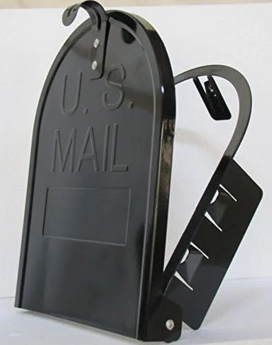 RetroFit Aluminum Mailbox Door- Large Black 8