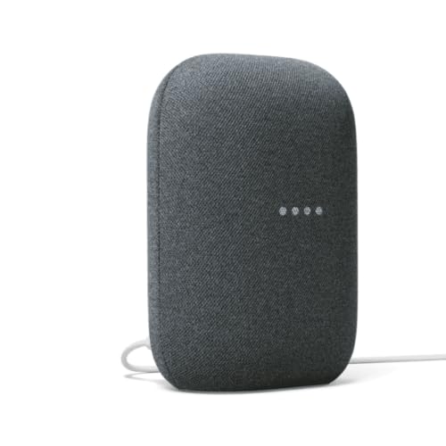 Google Audio Bluetooth Speaker - Wireless Music Streaming, Powerful Sound, Assistant Built-in, Wi-Fi and Bluetooth Connectivity, Smart Home Control, Stereo Pairing (Charcoal)