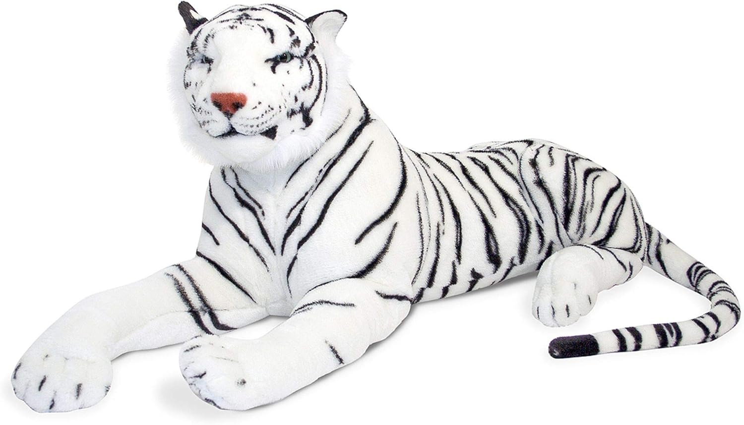 Melissa & Doug White Tiger - Plush, Soft Toy, Animal, All Ages, Gift for Boy or Girl