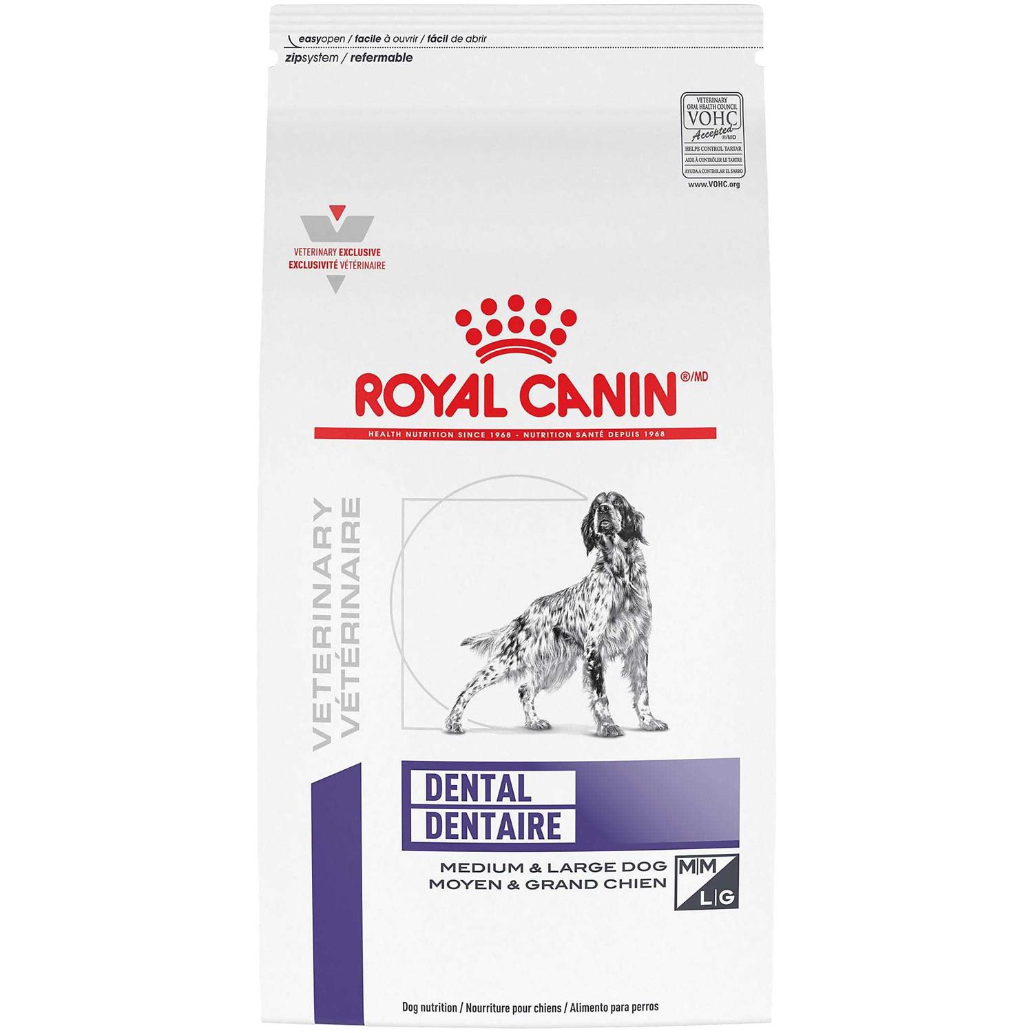 Royal Canin Veterinary Diet Canine Dental Medium & Large Breed Dry Dog Food - Pet Supplies online store