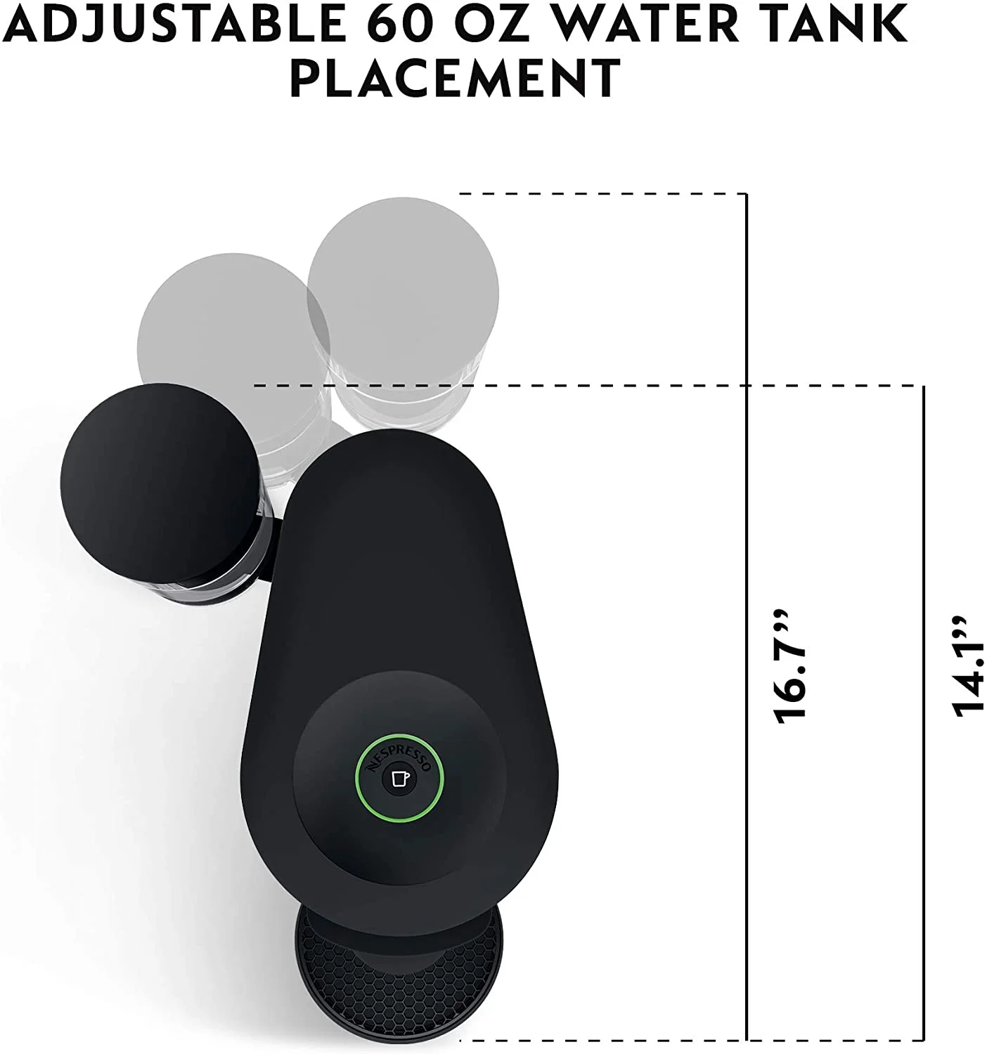 Nespresso VertuoPlus Deluxe Coffee and Espresso Machine by De'Longhi with Milk Frother  Matte Black