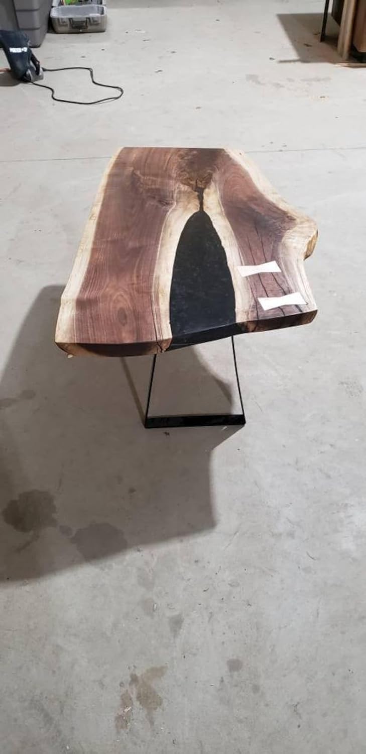 Epoxy Walnut coffee table. Epoxy River table/ Walnut end table. Epoxy coffee table made for tree fork/crotch