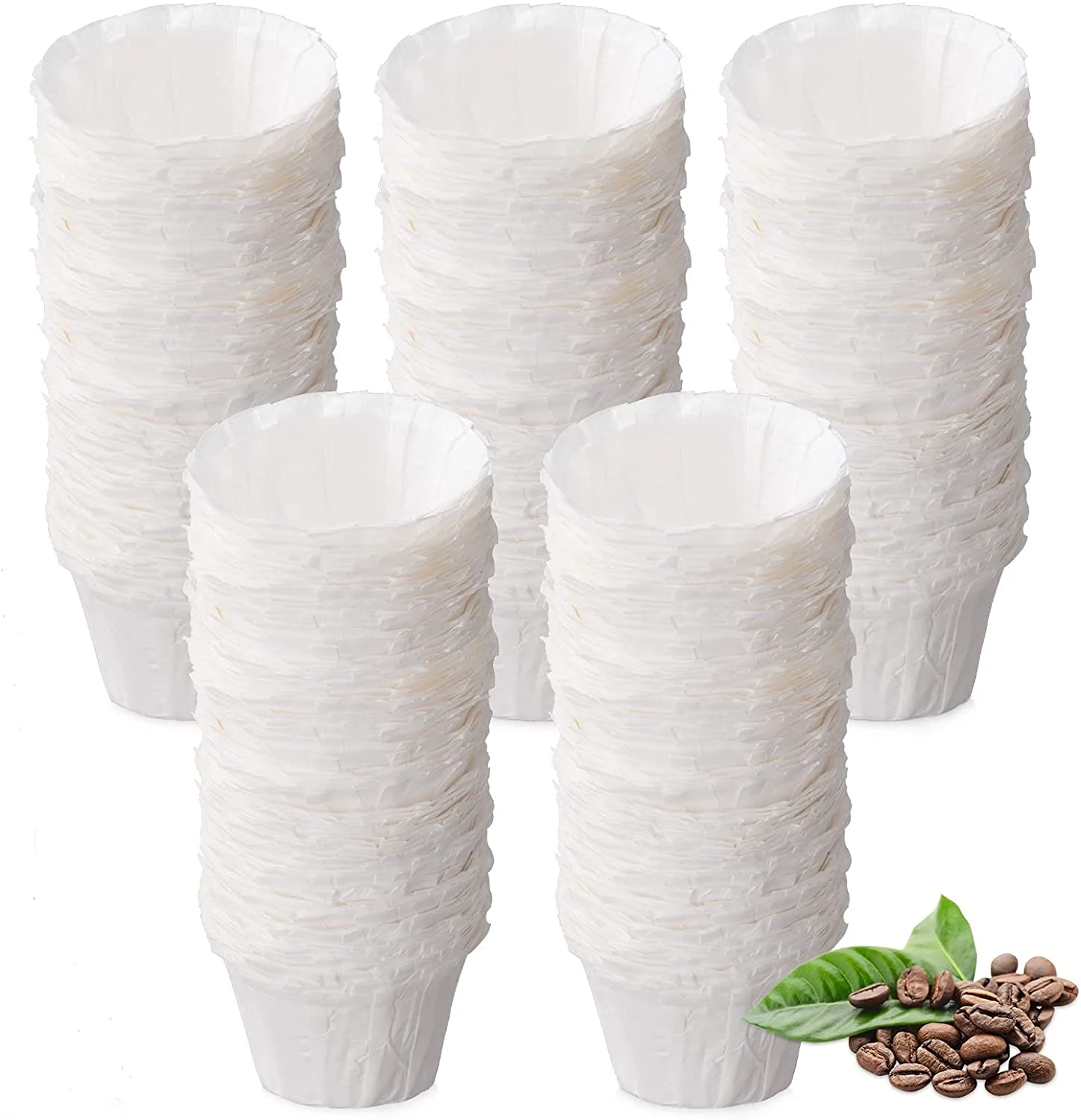 Disposable Paper Coffee K Cup Filters for Keurig Single Brewer Reusable Cups, K-cup Coffee Pods, Fits All Brands Reusable K Cups (500)