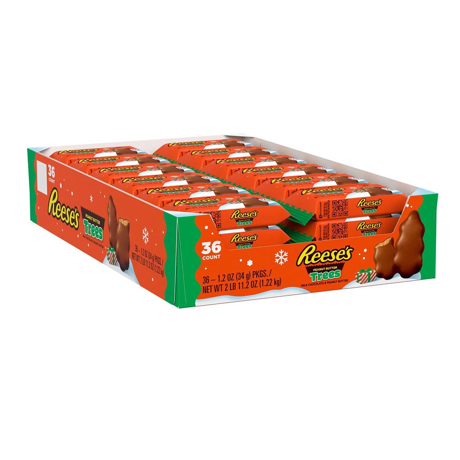 Reese's Trees Milk Chocolate Peanut Butter Candy Holiday Candy Pack (1.2 oz., 36 ct.)