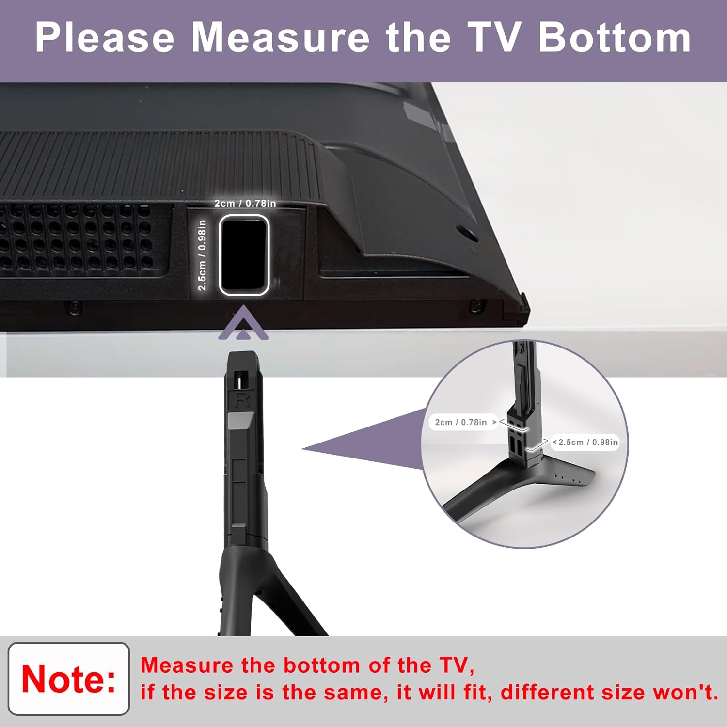 TV Legs for Samsung TV Replacement Stand, Only for UN55TU8000FXZA, UN55TU8200FXZA, UN55TU8000F, UN55TU8200F, BN96-50867A, BN96-50850A, BN63-18576X003 with Remote Holder