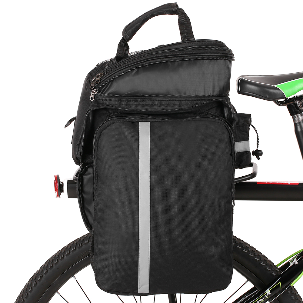 MABOTO Bicycle Rear Seat Bag Multifunction Expandable Waterproof MTB Bicycle Pannier Bag Bike Rack Bag With Rain Cover