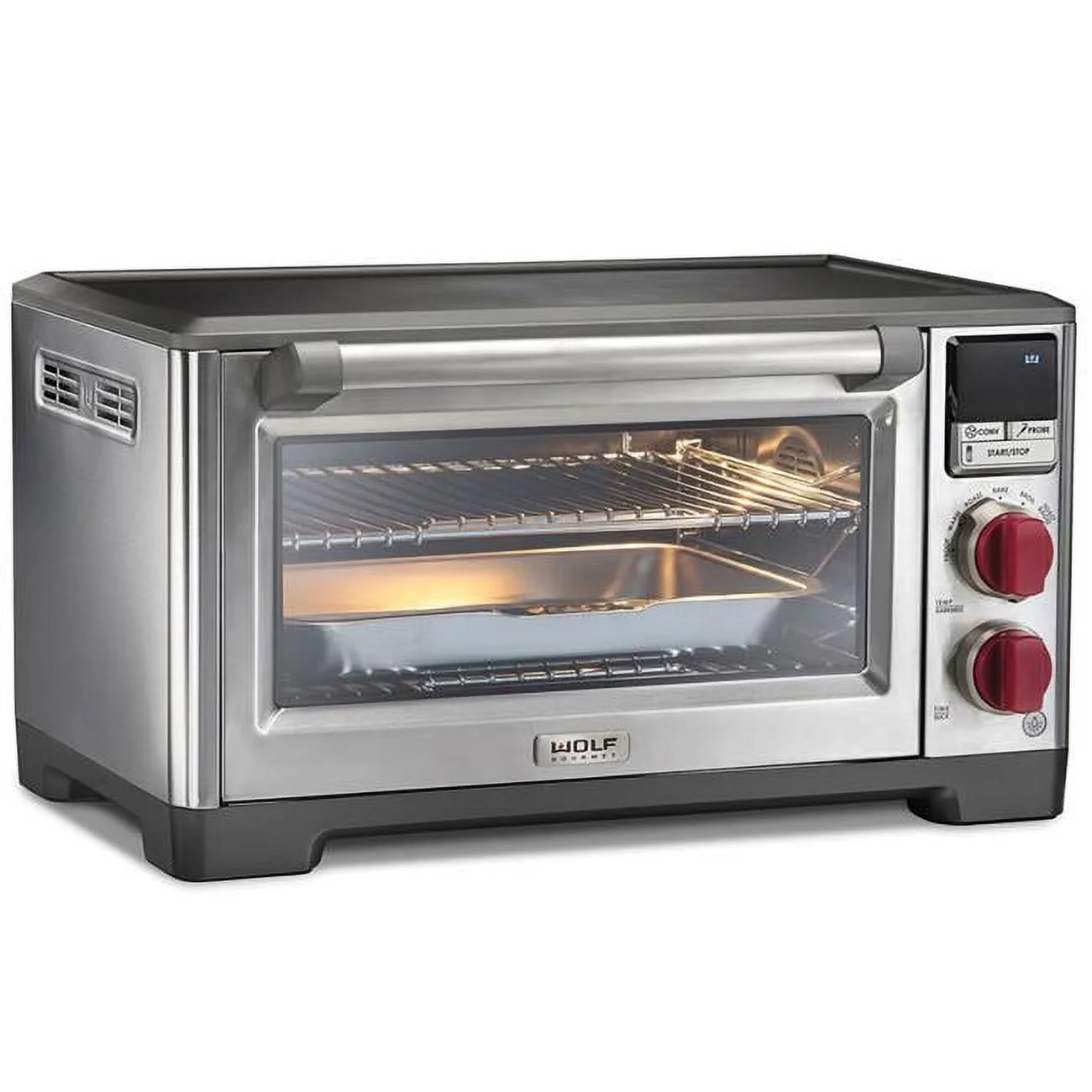 Gourmet Elite Countertop Oven with Red Knobs