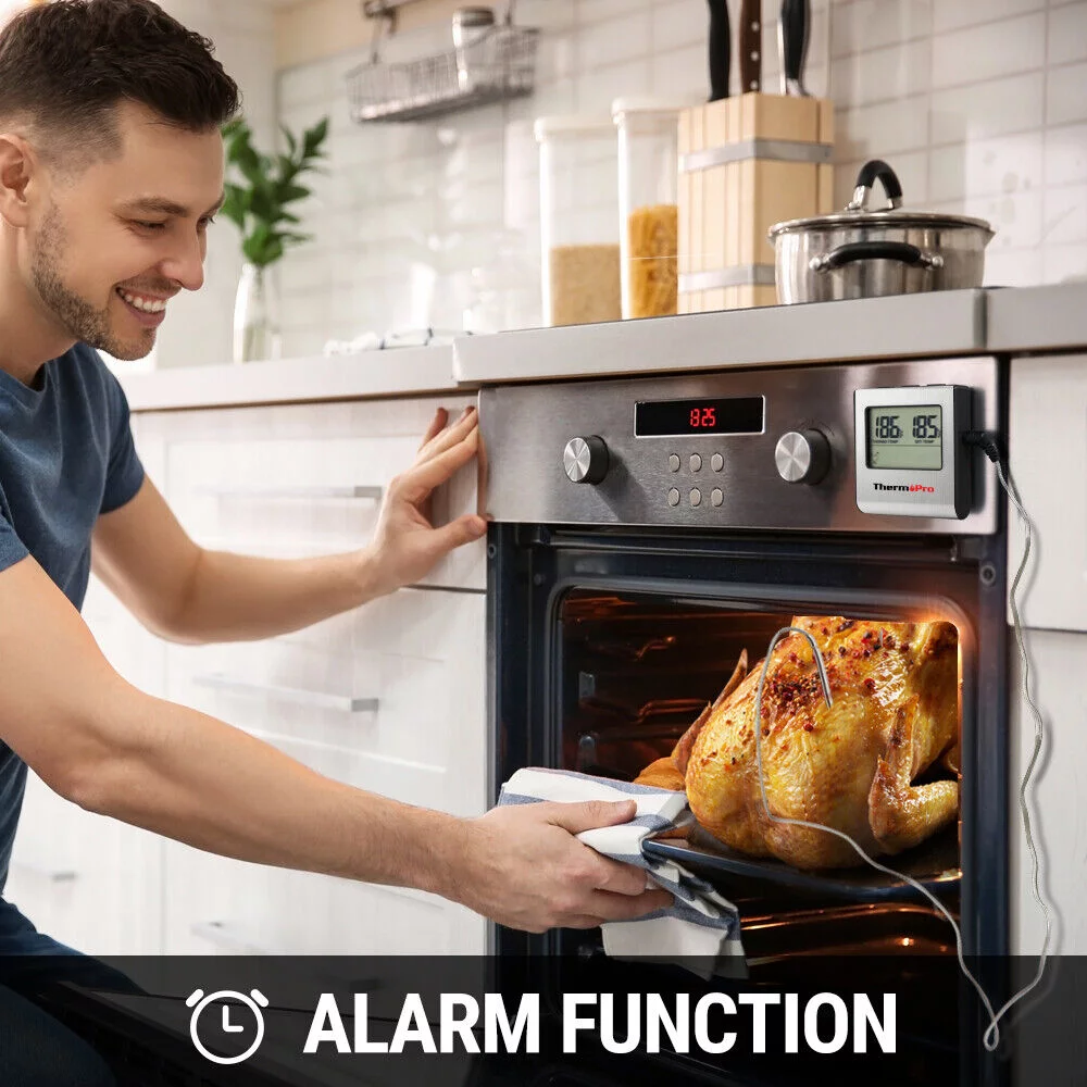 Digital Cooking Meat Thermometer & Clock Timer Food Steak Oven Smoker BBQ Grill, ThermoPro