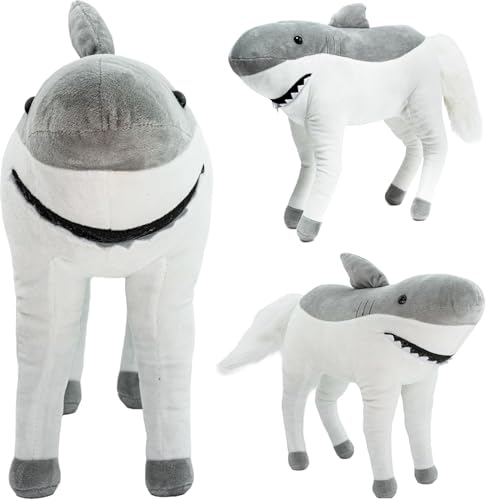 Randimals Plush Toy Stuffed Animal Mix - Horse & Shark Hybrid Stuffed Animals for Girls & Boys - Huggable & Soft Animal Characters Cute Plushies - Unique Toys for Discovery & Adventure