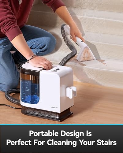 uwant Portable Carpet Cleaner with Steam& HeatingSystem, 18Kpa Powerful Suction Carpet Cleaner Machine with Exclusive Tools 2in1 Upholstery Cleaner Steam Machine for Pet, Cars, Spot, Home