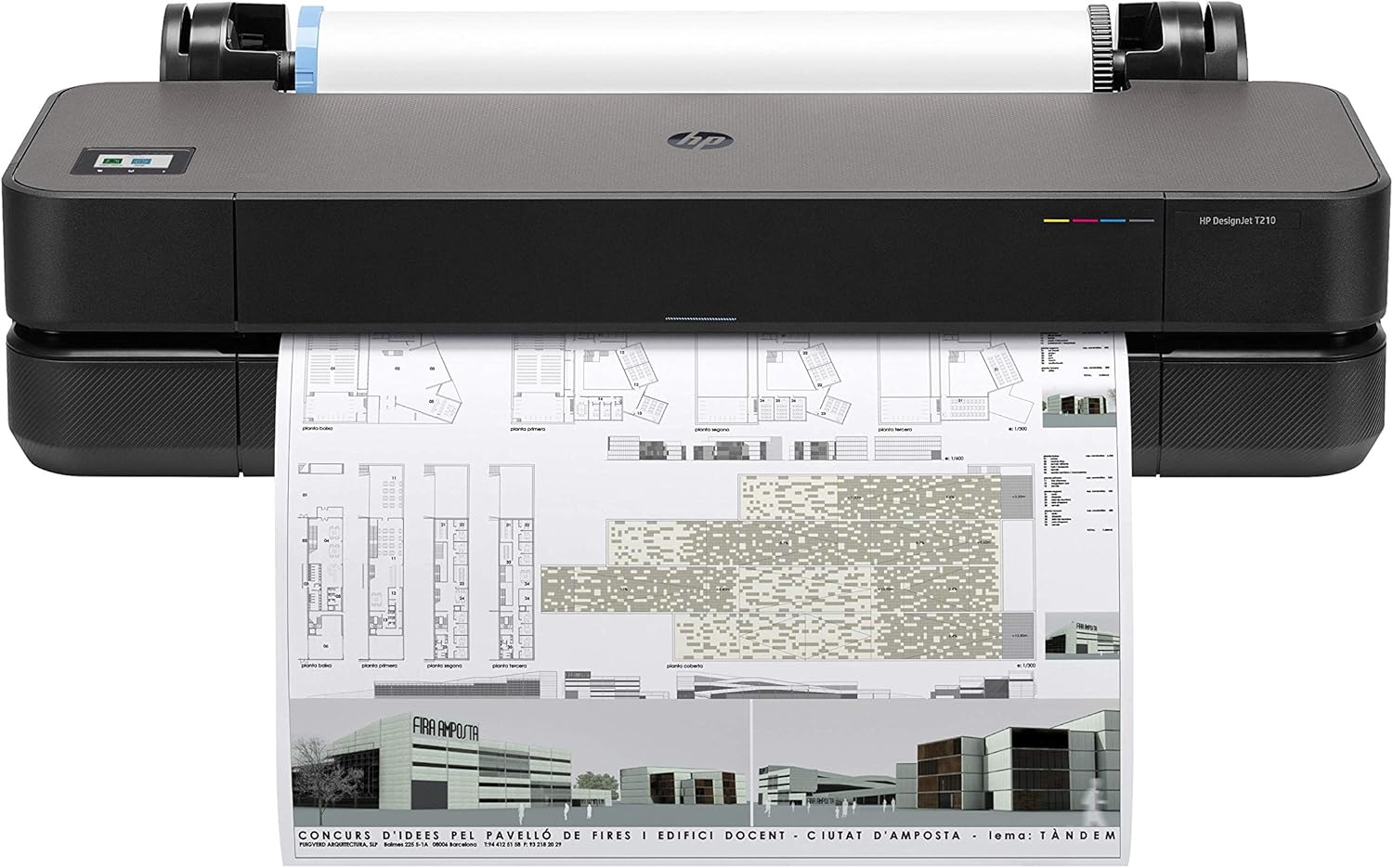 HP DesignJet T210 Large Format Compact Wireless Plotter Printer - 24