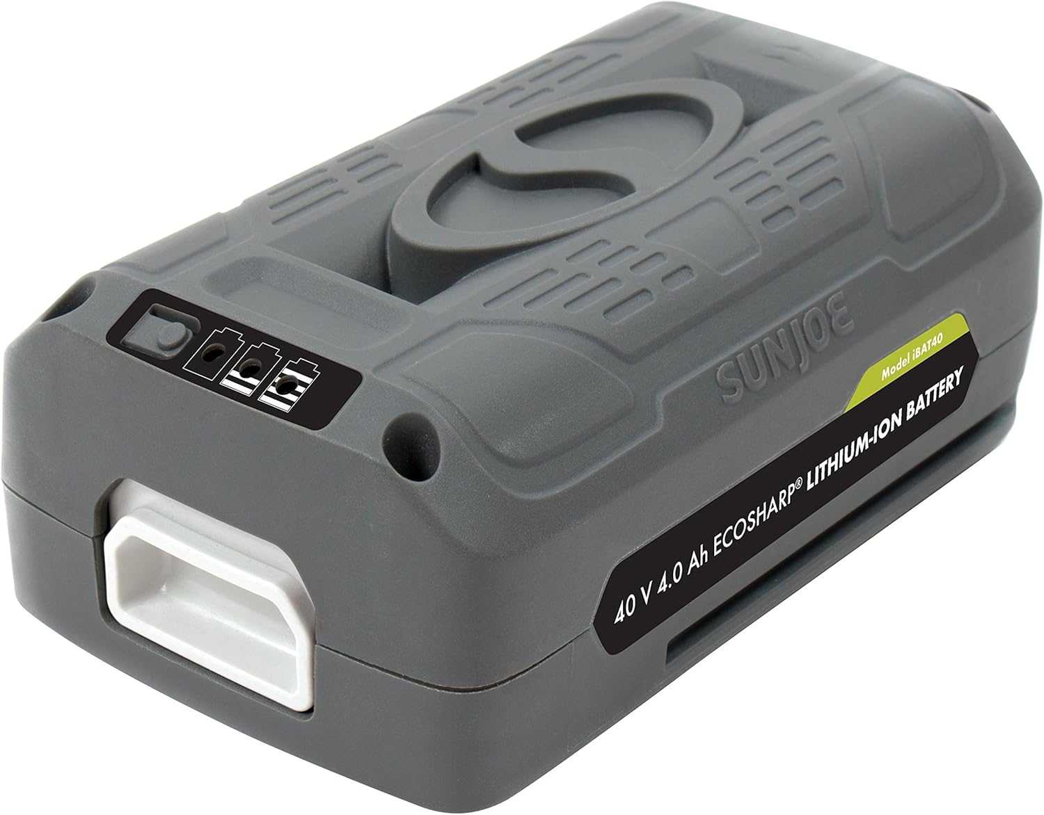 Snow Joe + Sun Joe iBAT40 iON EcoSharp 40 V 4.0 Ah Lithium-Ion Battery (Grey/Black)