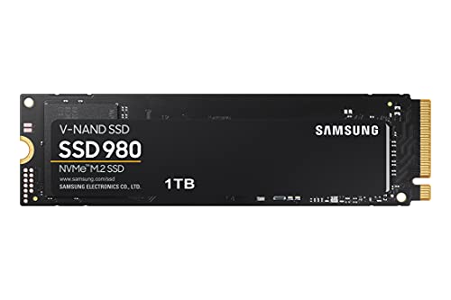 Samsung 980 SSD 1TB PCle 3.0x4, NVMe M.2 2280, Internal Solid State Drive, Storage for PC, Laptops, Gaming and More, HMB Technology, Intelligent Turbowrite, Speeds of up-to 3,500MB/s, MZ-V8V1T0B/AM