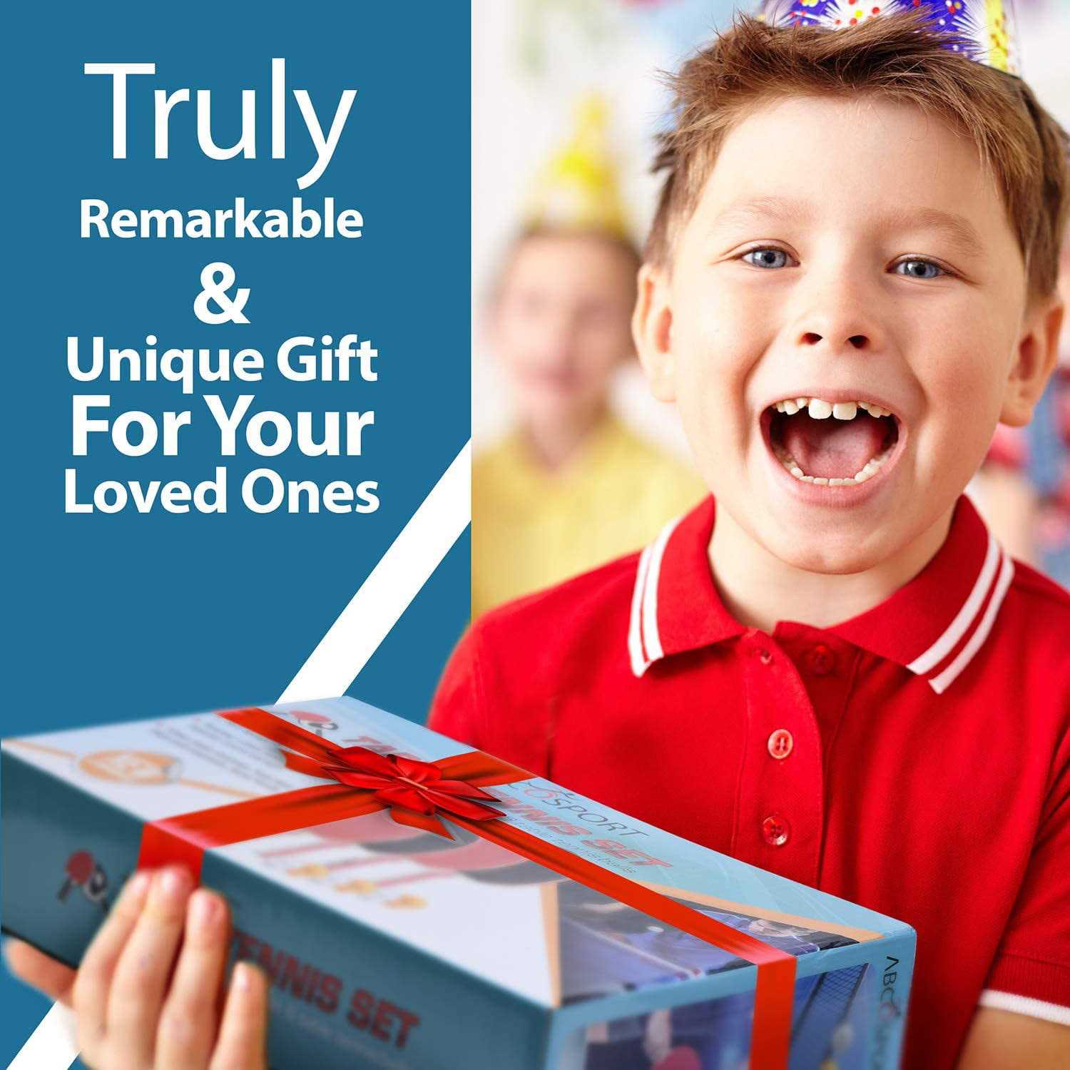 Abco Tech Ping Pong Paddle Set Table Tennis Set 4 Premium Rackets 6 Balls Rubber - Sports Supplies Online Store