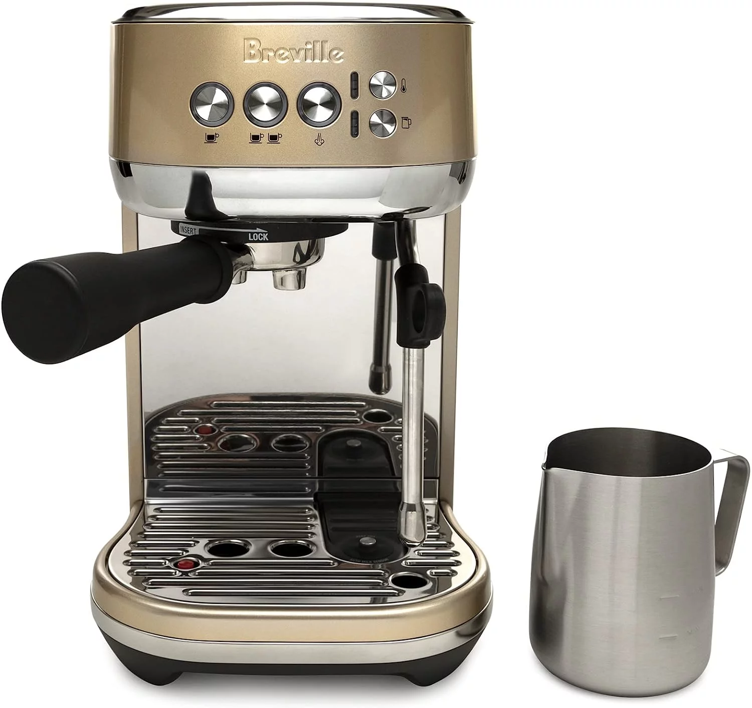 Breville Bambino Plus Espresso Machine (Royal Champagne)